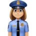 Facebook上的女警官：中浅肤色emoji表情