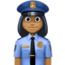 Facebook上的女警官：中黑肤色emoji表情