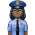 Facebook上的女警官：深色肤色emoji表情