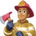 Facebook上的男消防员：中等肤色emoji表情