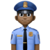 Facebook上的男警官：深色肤色emoji表情