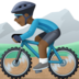 Facebook上的山地自行车：深色肤色emoji表情