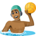 Facebook上的男子水球：中深色肤色emoji表情