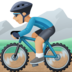 Facebook上的山地自行车：中浅肤色emoji表情