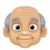 Facebook上的老人：中浅肤色emoji表情