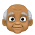 Facebook上的老人：中黑肤色emoji表情