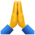 Facebook上的双手合十、祈祷的手emoji表情