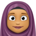 Facebook上的头巾女性：中等肤色emoji表情