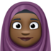 Facebook上的戴头巾的女人：肤色黝黑emoji表情