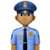 Facebook上的警官：中黑肤色emoji表情