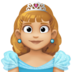 Facebook上的公主：中浅肤色emoji表情