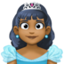 Facebook上的公主：中黑肤色emoji表情