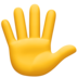 Facebook上的手指张开的手emoji表情