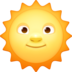 Facebook上的有脸的太阳emoji表情