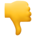 Facebook上的拇指向下emoji表情