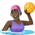 Facebook上的玩水球的女人：深色肤色emoji表情
