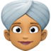 Facebook上的戴头巾的女人：中等肤色emoji表情