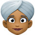 Facebook上的戴头巾的女人：中等深色肤色emoji表情