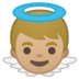 安卓系统里的小天使：中等浅肤色emoji表情