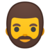 安卓系统里的男：胡子emoji表情