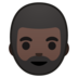 安卓系统里的有络腮胡子的男人: 较深肤色emoji表情