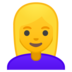 安卓系统里的女：金发emoji表情