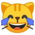 安卓系统里的喜极而泣的猫emoji表情