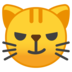 安卓系统里的苦笑的猫emoji表情