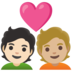 安卓系统里的情侣: 成人成人较浅肤色中等-浅肤色emoji表情