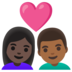 安卓系统里的情侣: 女人男人较深肤色中等-深肤色emoji表情