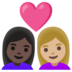 安卓系统里的情侣: 女人女人较深肤色中等-浅肤色emoji表情