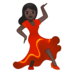 安卓系统里的女子舞蹈：深色肤色emoji表情