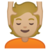 安卓系统里的按摩者：中浅肤色emoji表情