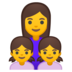 安卓系统里的家庭：女人，女孩，女孩emoji表情