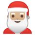 安卓系统里的圣诞老人：中浅肤色emoji表情