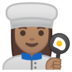 安卓系统里的女厨师：中等肤色emoji表情