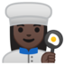 安卓系统里的女厨师：深色肤色emoji表情