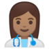 安卓系统里的女保健员：中等肤色emoji表情