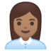 安卓系统里的女上班族：中等肤色emoji表情