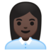 安卓系统里的女上班族：深色肤色emoji表情