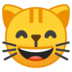 安卓系统里的笑眯眯的猫emoji表情