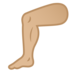 安卓系统里的腿部：中浅肤色emoji表情