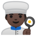 安卓系统里的男厨师：深色肤色emoji表情