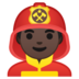 安卓系统里的消防员：深色肤色emoji表情
