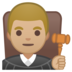 安卓系统里的男法官：中浅肤色emoji表情