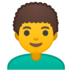 安卓系统里的男：卷发emoji表情