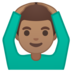 安卓系统里的做“好”手势的男人：中等肤色emoji表情
