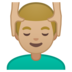 安卓系统里的男士按摩：中浅肤色emoji表情