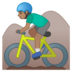 安卓系统里的山地自行车：中等肤色emoji表情