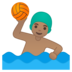 安卓系统里的男子水球：中等肤色emoji表情